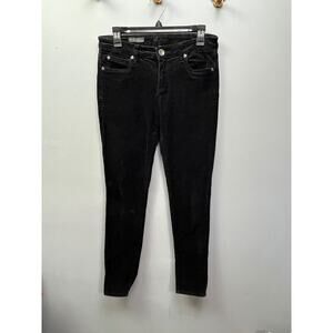KUT FROM THE KLOTH velvet jean pants Womens size 6 Black Soft Y2K